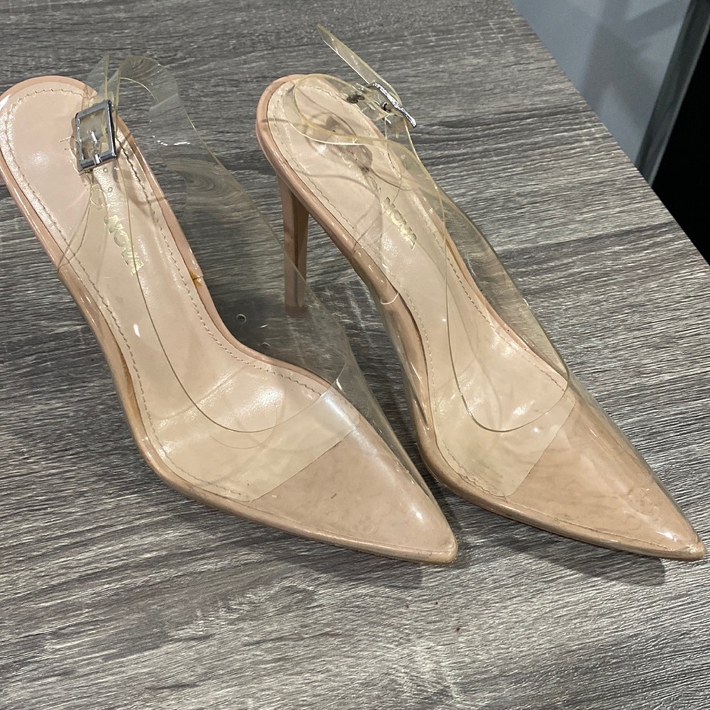 Fashion nova clear point toe heels